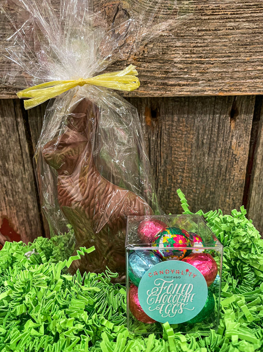 Easter Favorites: Solid Milk Chocolate Bunny & Chocolate Eggs